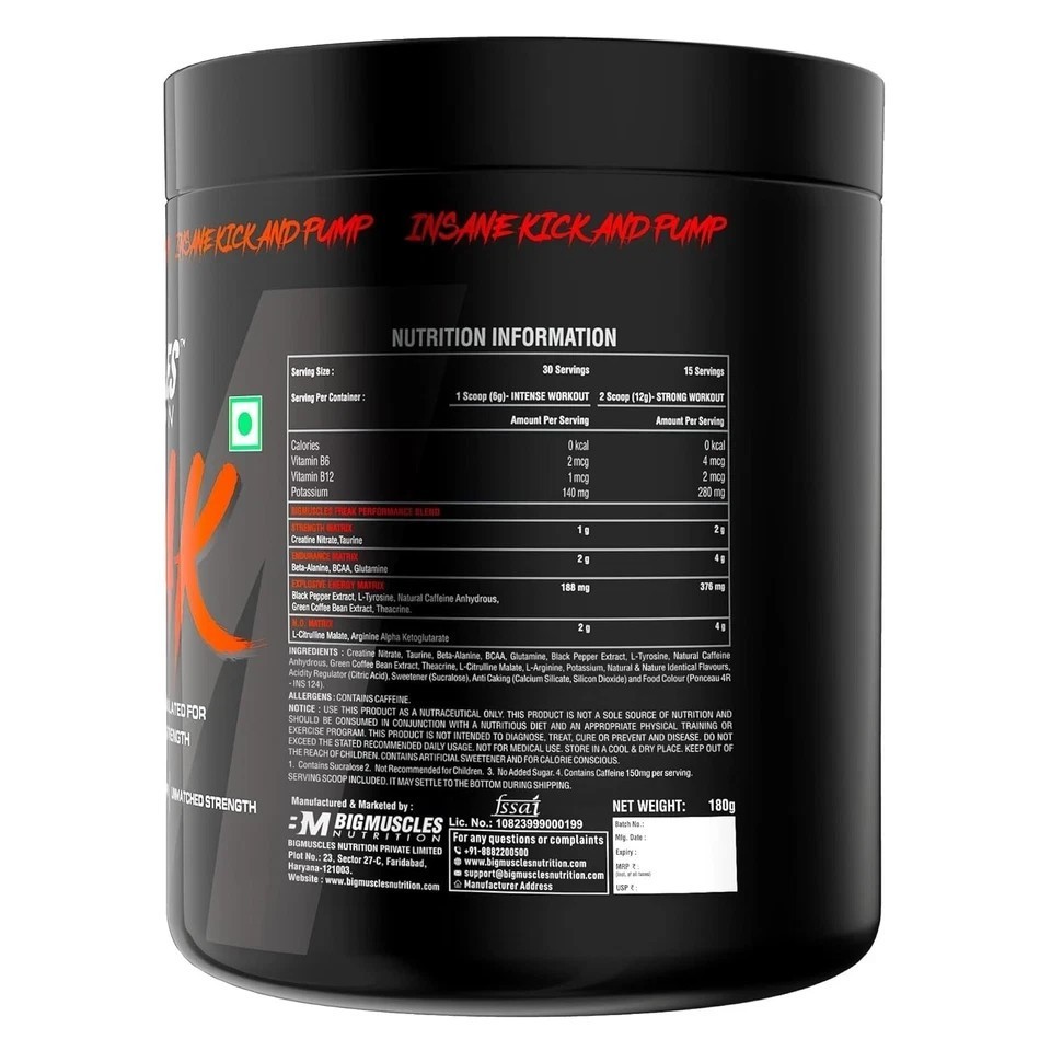 Freak Pre Workout [30 Servings, Sex on the Beach] | 180 gm B239