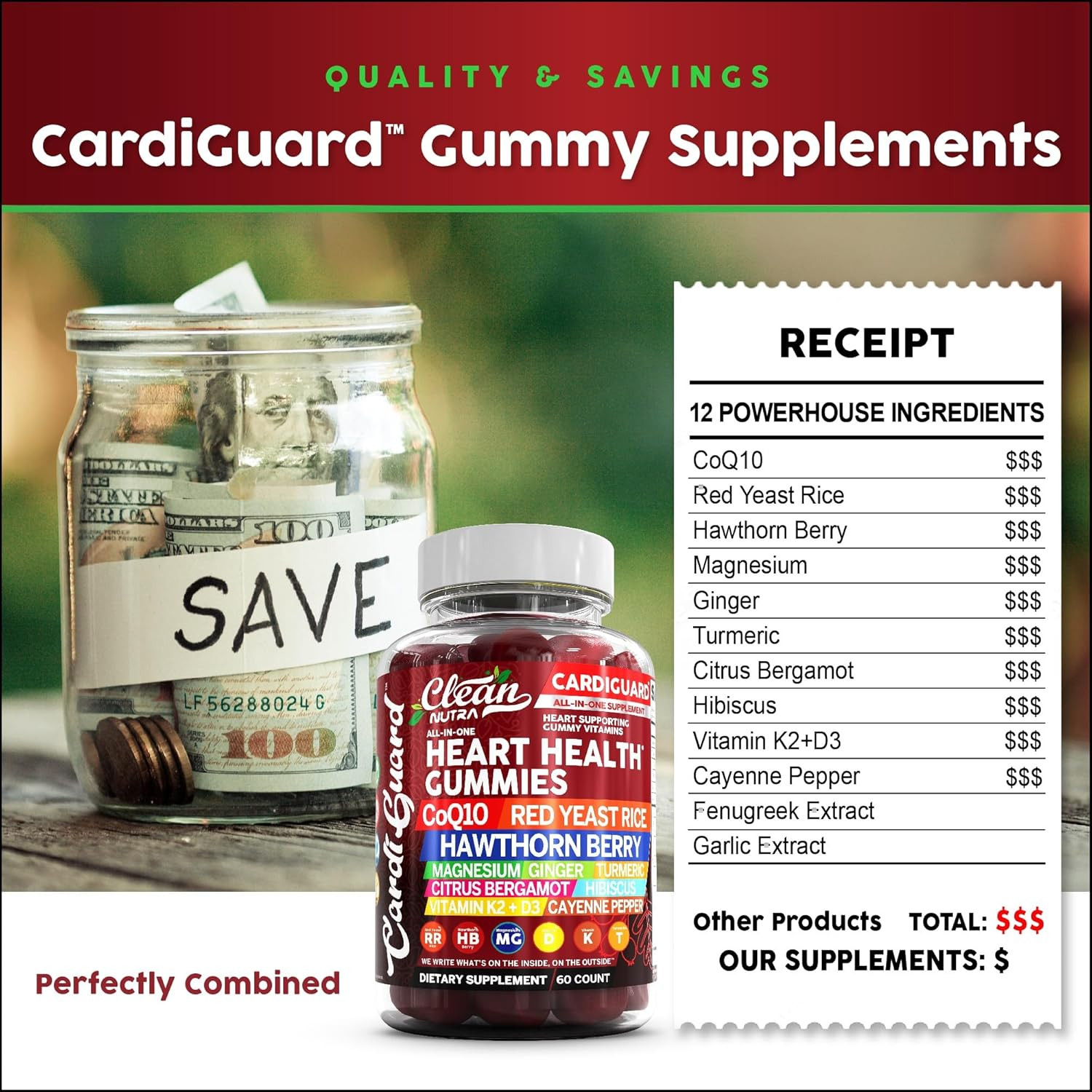 Coq10 Gummies | Red Yeast Rice Hawthorn Berry Ginger Turmeric Citrus Bergamot Hi