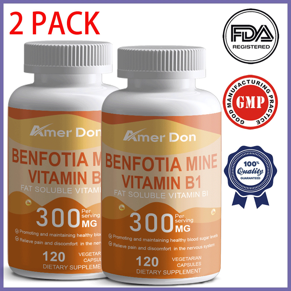 300mg Benfotiamine 240 Capsules Fat Soluble Thiamine Vitamin B1 Supplement
