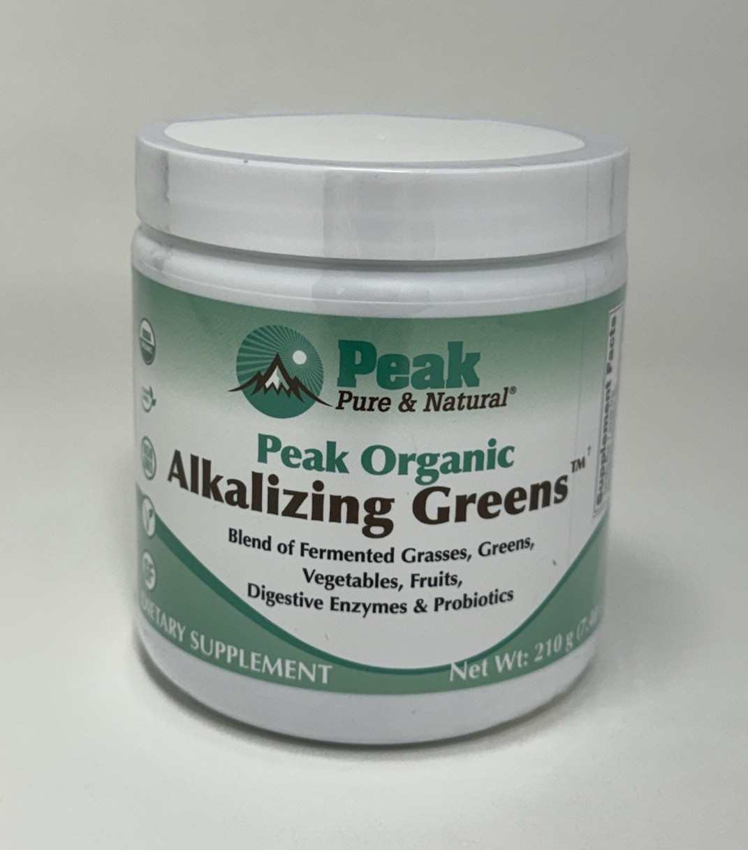 Peak Pure & Natural Organic Alkalizing Greens Diet Suppliment 7.4oz 05/26 Mult