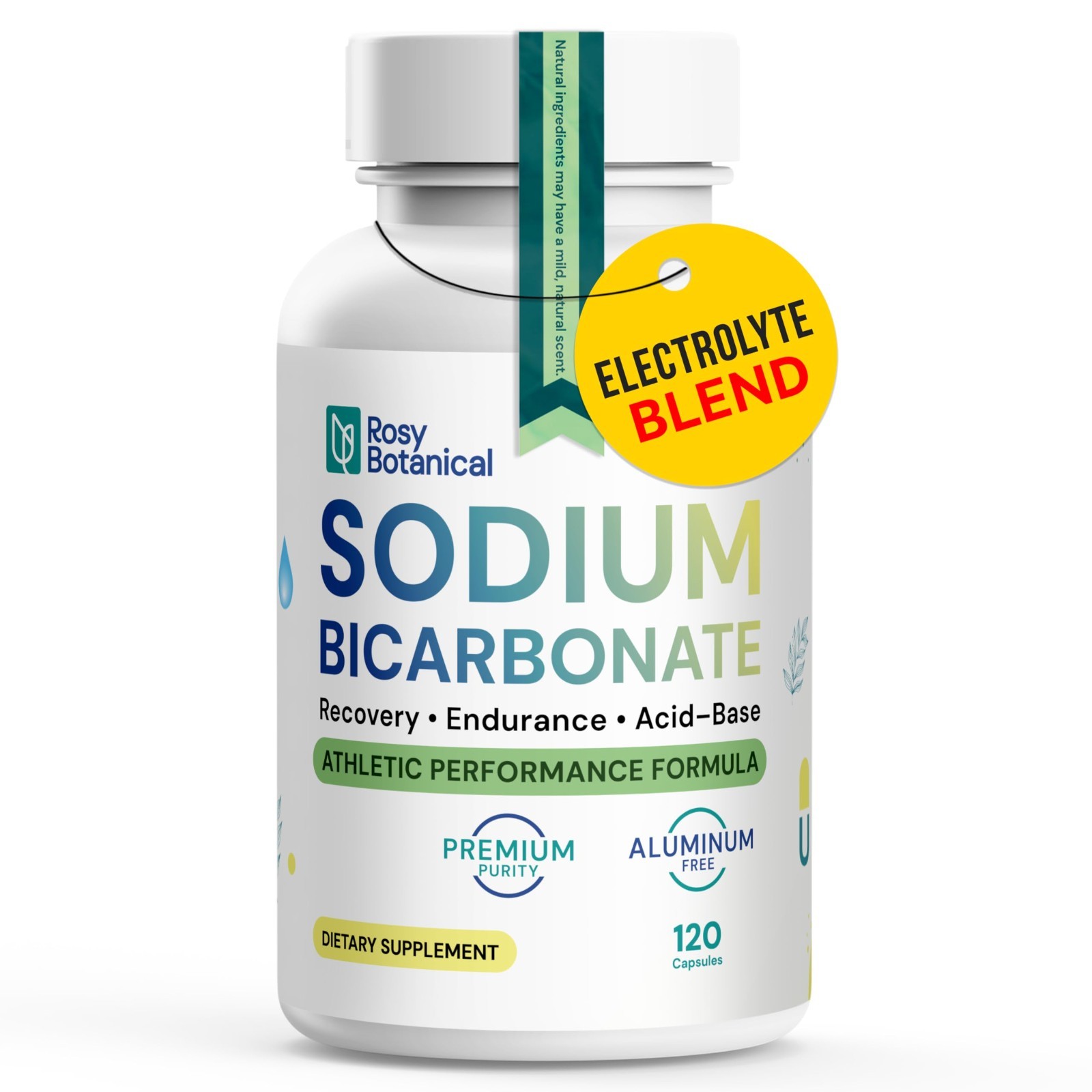 Aluminum Free Sodium Bicarbonate Capsules for Athletic Performance & Recovery