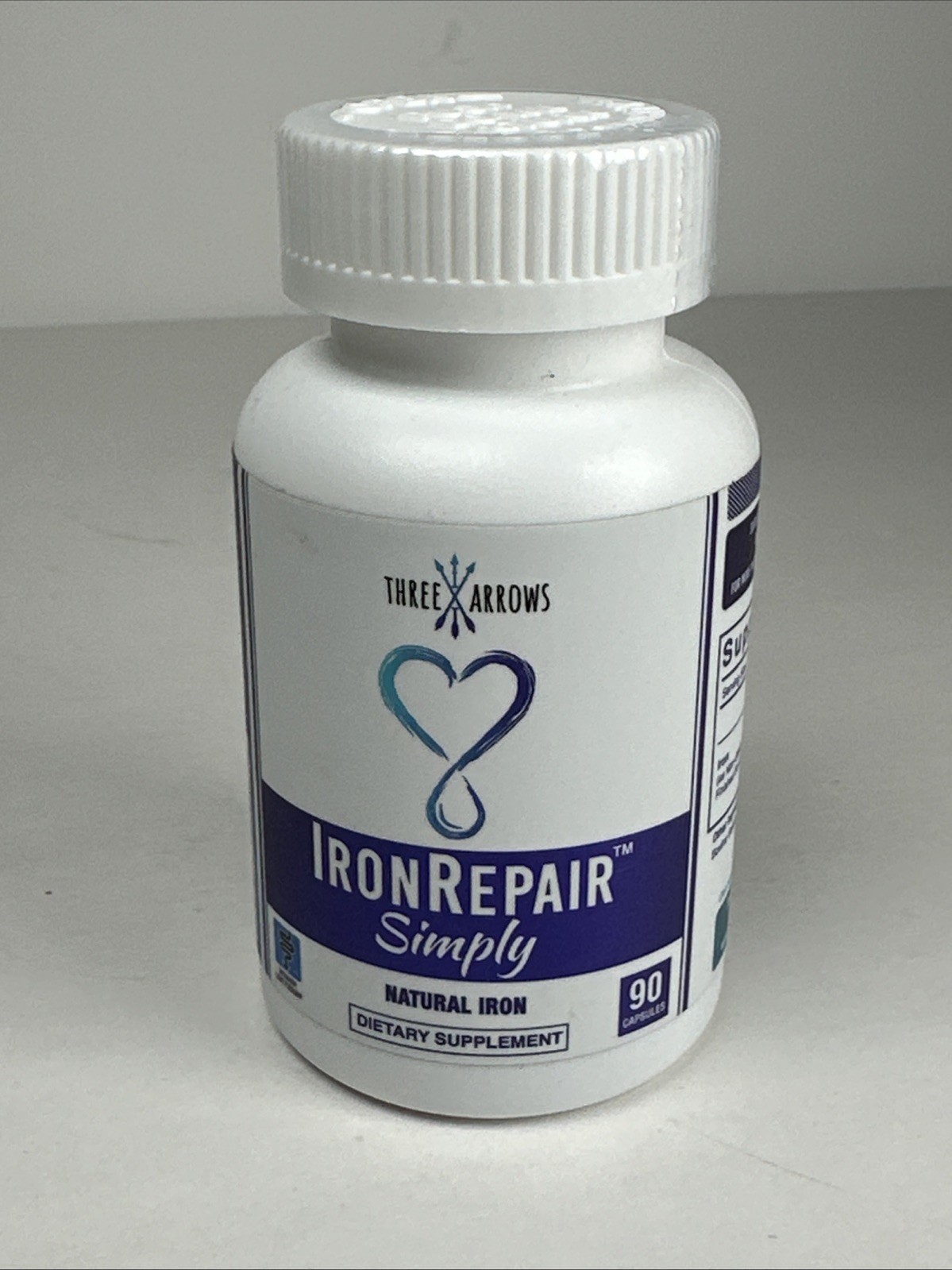 Three Arrows Iron Repair Simply Natural Iron Supplement 90 Ct 09/2027
