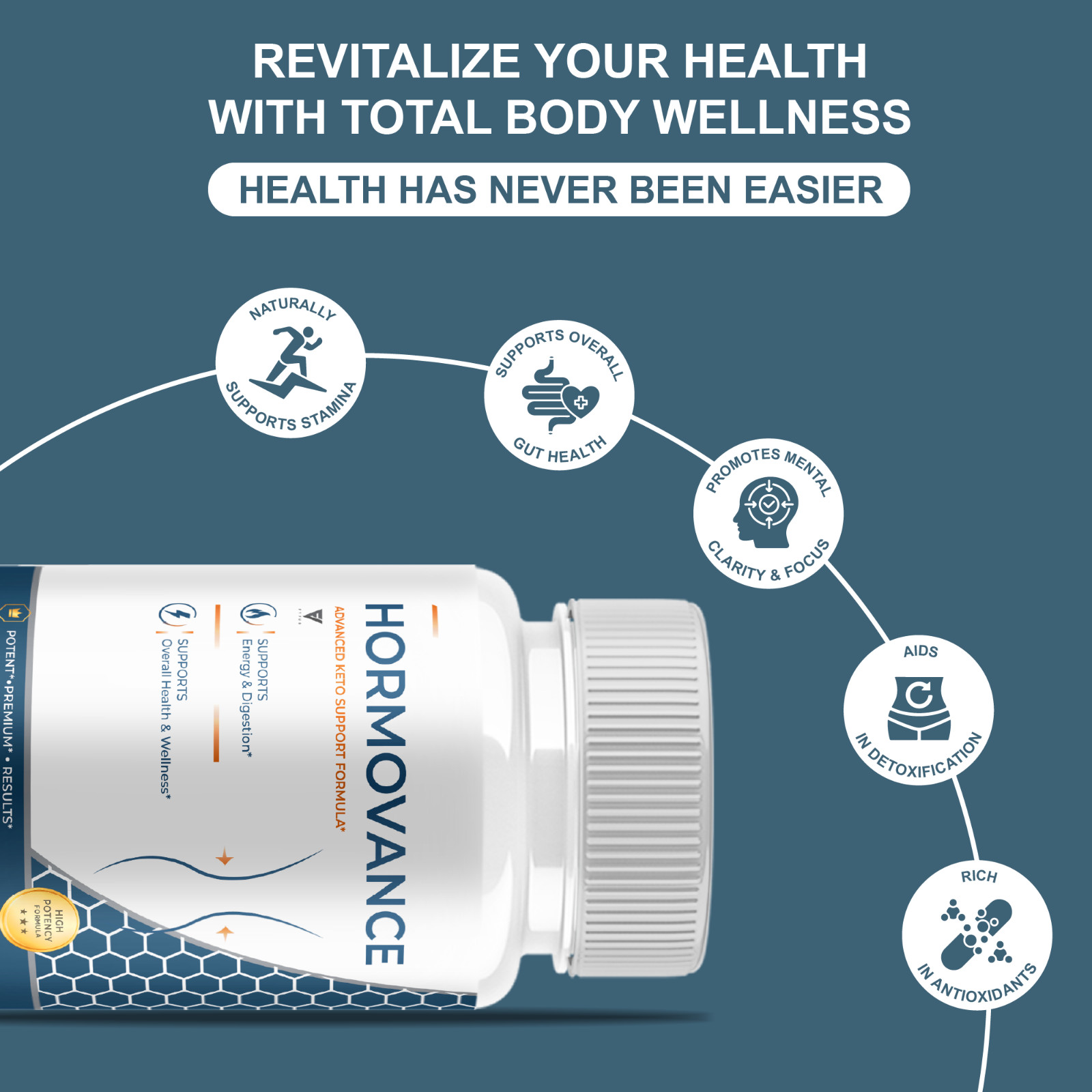 (3 Pack) HORMOVANCE Advanced Keto Support, HORMO VANCE Formula (180 Capsules)