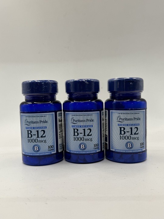 Puritan’s Pride Vitamin B-12 1000 mcg Timed Release – 100 Caplets (11.23)