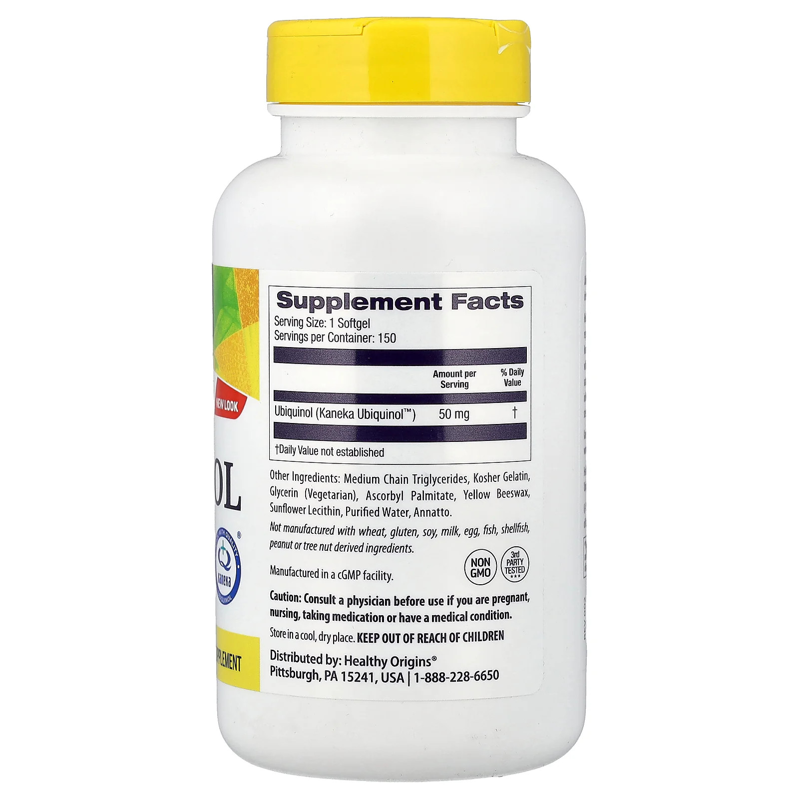 2 X Healthy Origins, Natural Ubiquinol, 50 mg, 150 Softgels