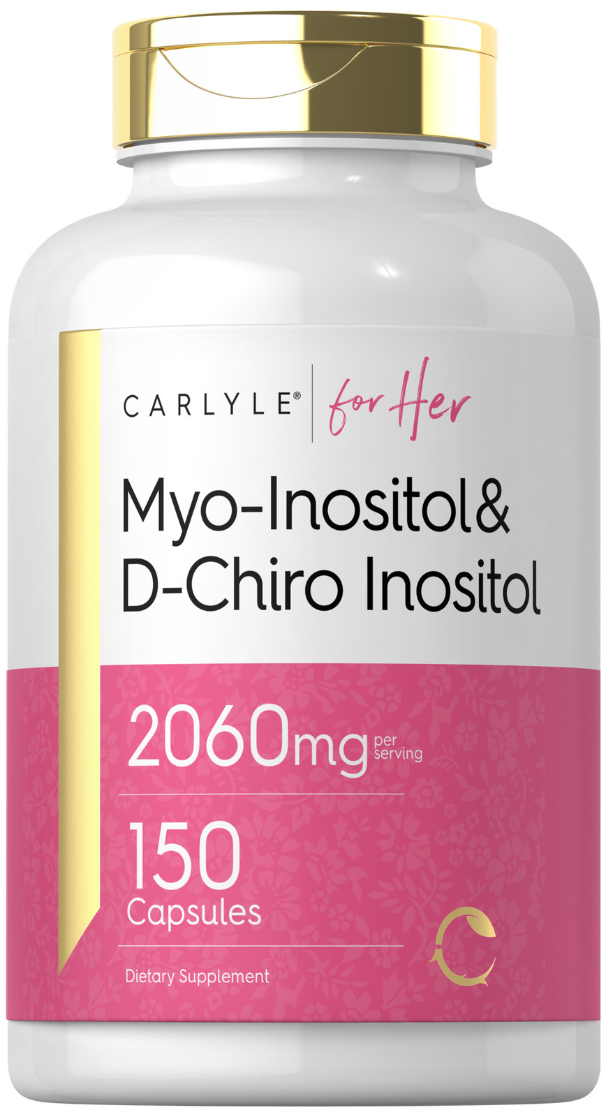 Myo-Inositol & D-Chiro Inositol | 2060mg | 150 Capsules | Non-GMO | by Carlyle