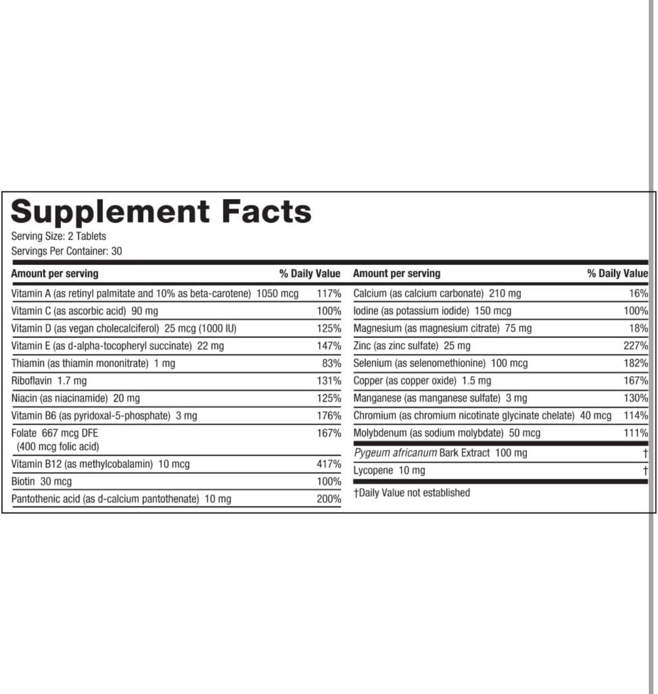 Roman Daily Men’s Health Multivitamin Dietary Supplement Size 60 Exp 01/27
