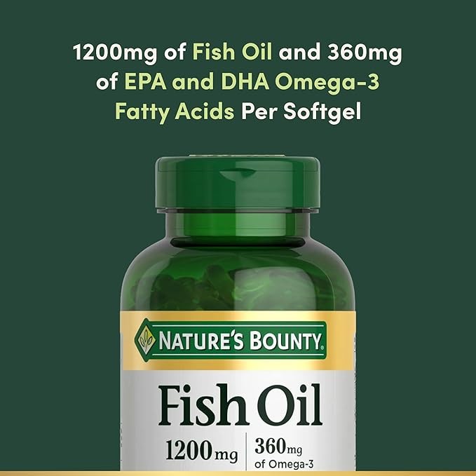 Nature’s Bounty 200 Pack Fish Oil 1200 mg Supplements – Heart Health BB: 03/26
