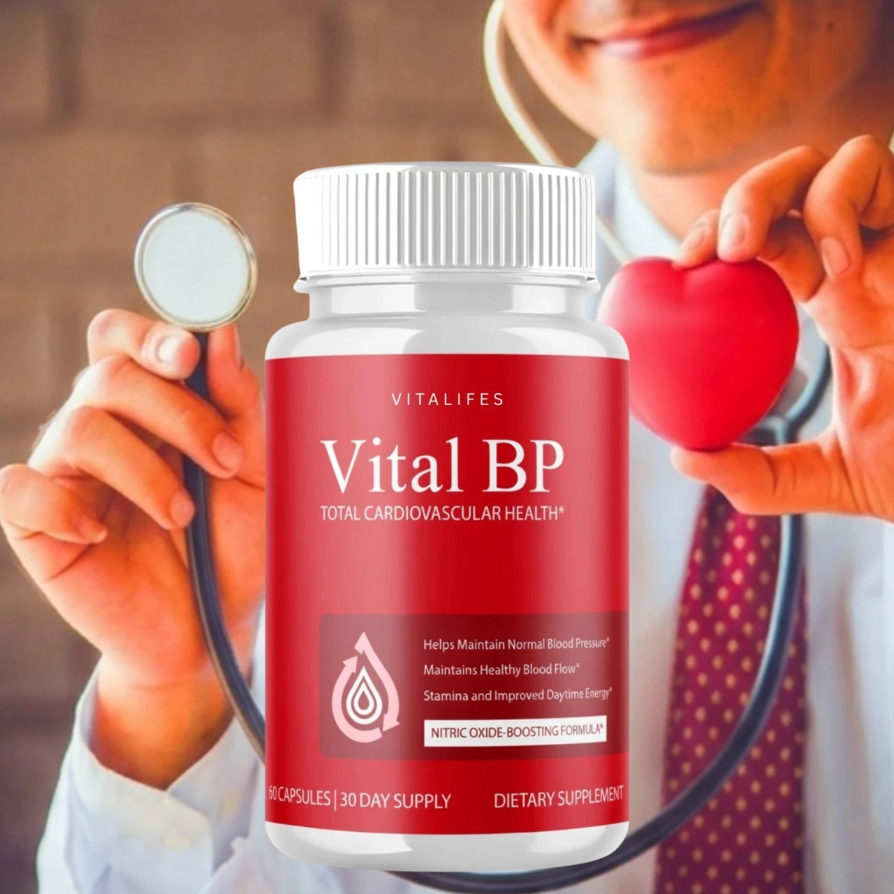 (1 Pack) Vital BP Advanced Blood Support Vitamin Formula VitalBP (60 Capsules)