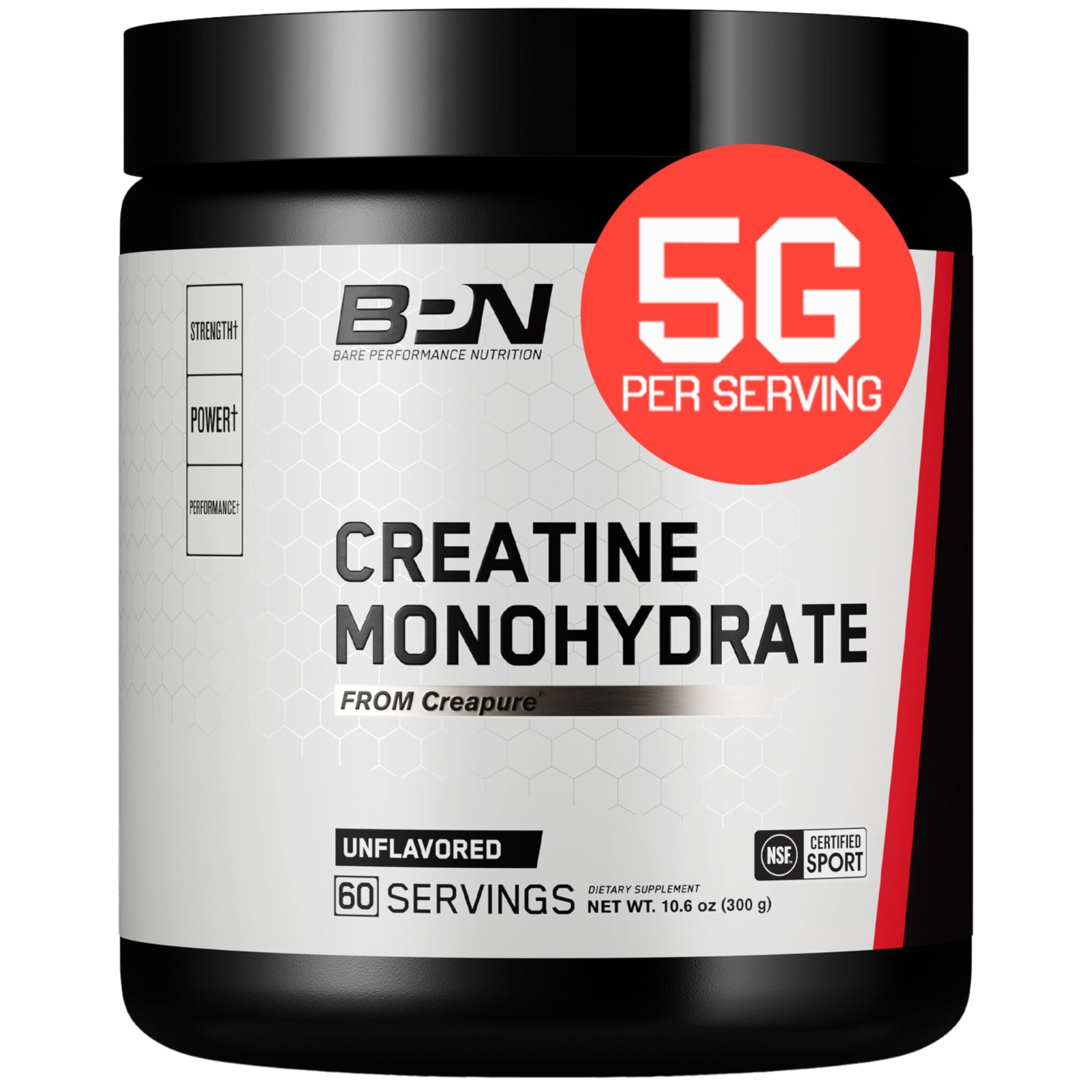 BARE PERFORMANCE NUTRITION, BPN Pure Creatine 10.6 Ounce (Pack of 1)
