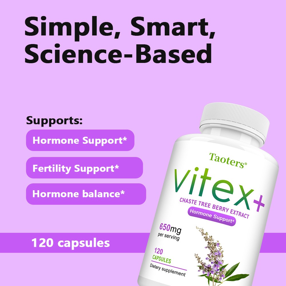 Vitex 650 mg 120 Capsules Support Menopausal Symptoms Fertility Hormone Balance