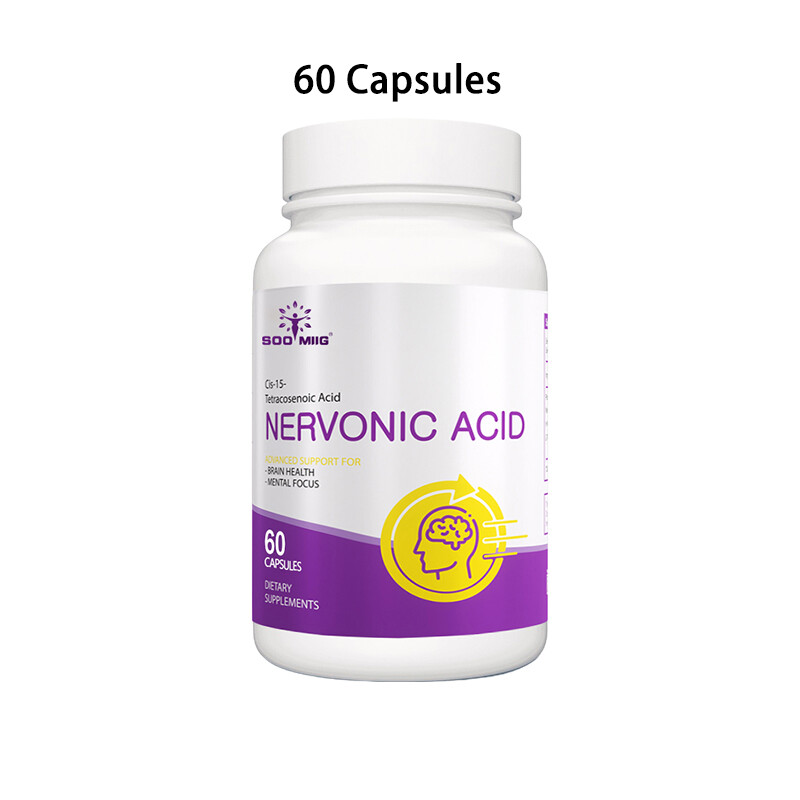 Nervonic Acid – Brain Supplement Nootropics,Relieve Stress -30/60/120 Capsules