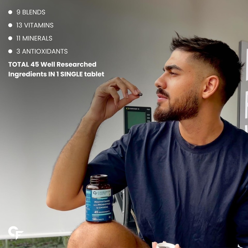 Carbamide Forte Multivitamin Tab with Probiotics Supplement – 180 tabs ( Veg )
