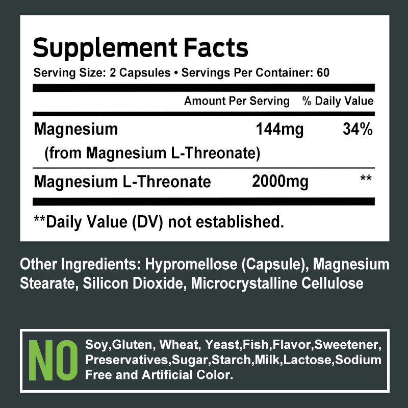 Magnesium L-Threonate Improve Memory Concentration And Cognitive Abilities