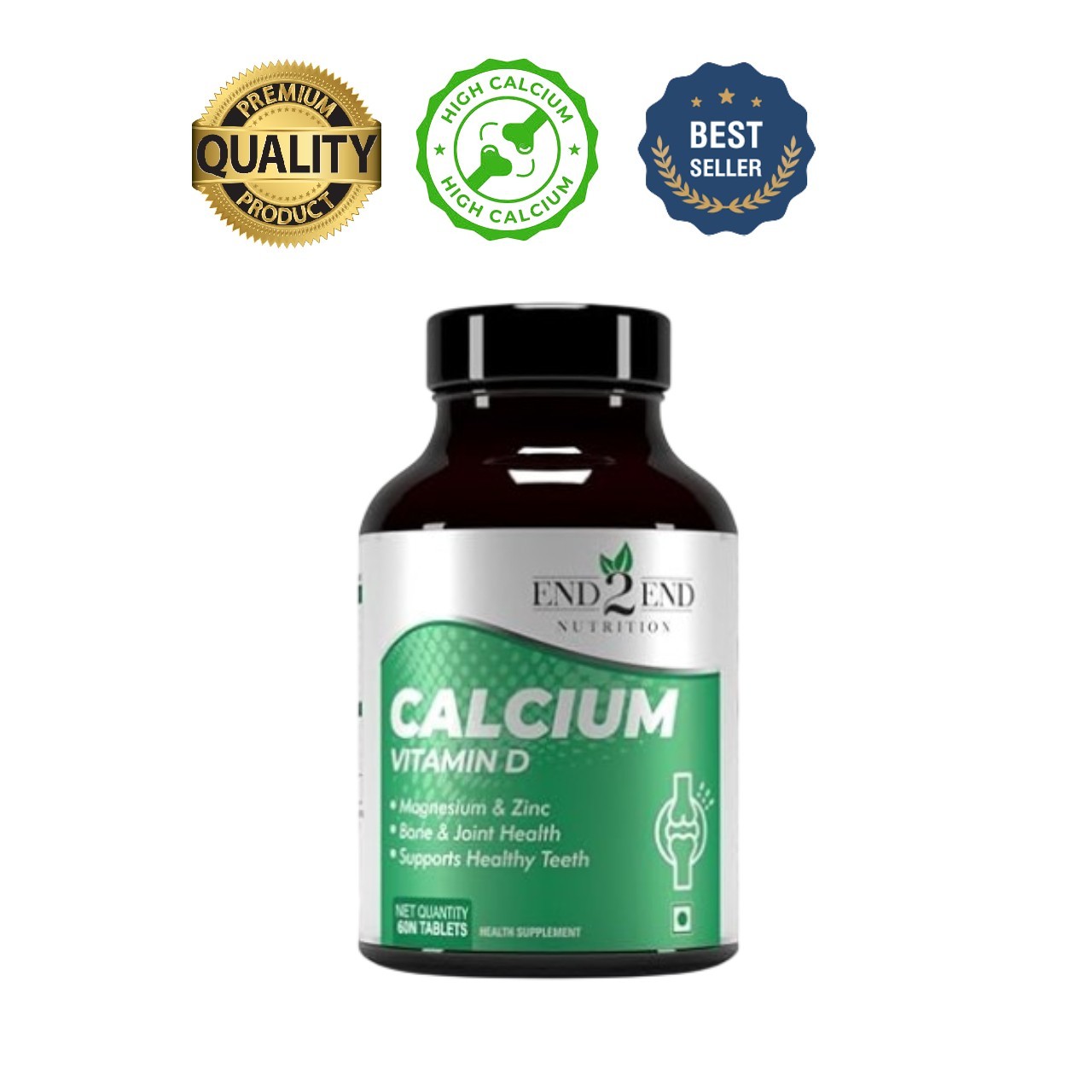 End2.End Nutrition Calcium Magnesium Zinc D 120 Tablets