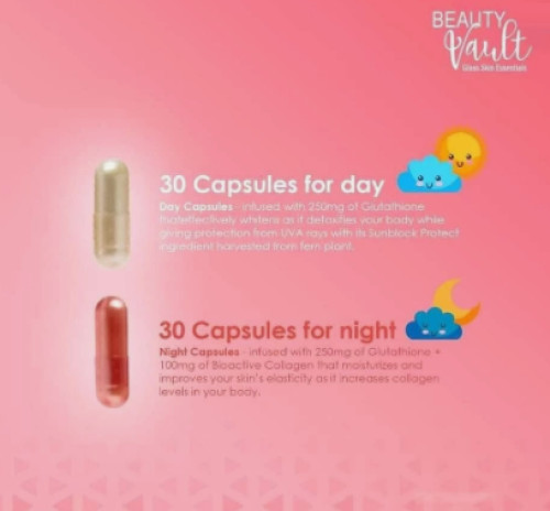 Beauty Vault LUMI 24H Glutathione Capsules, 60 Capsules