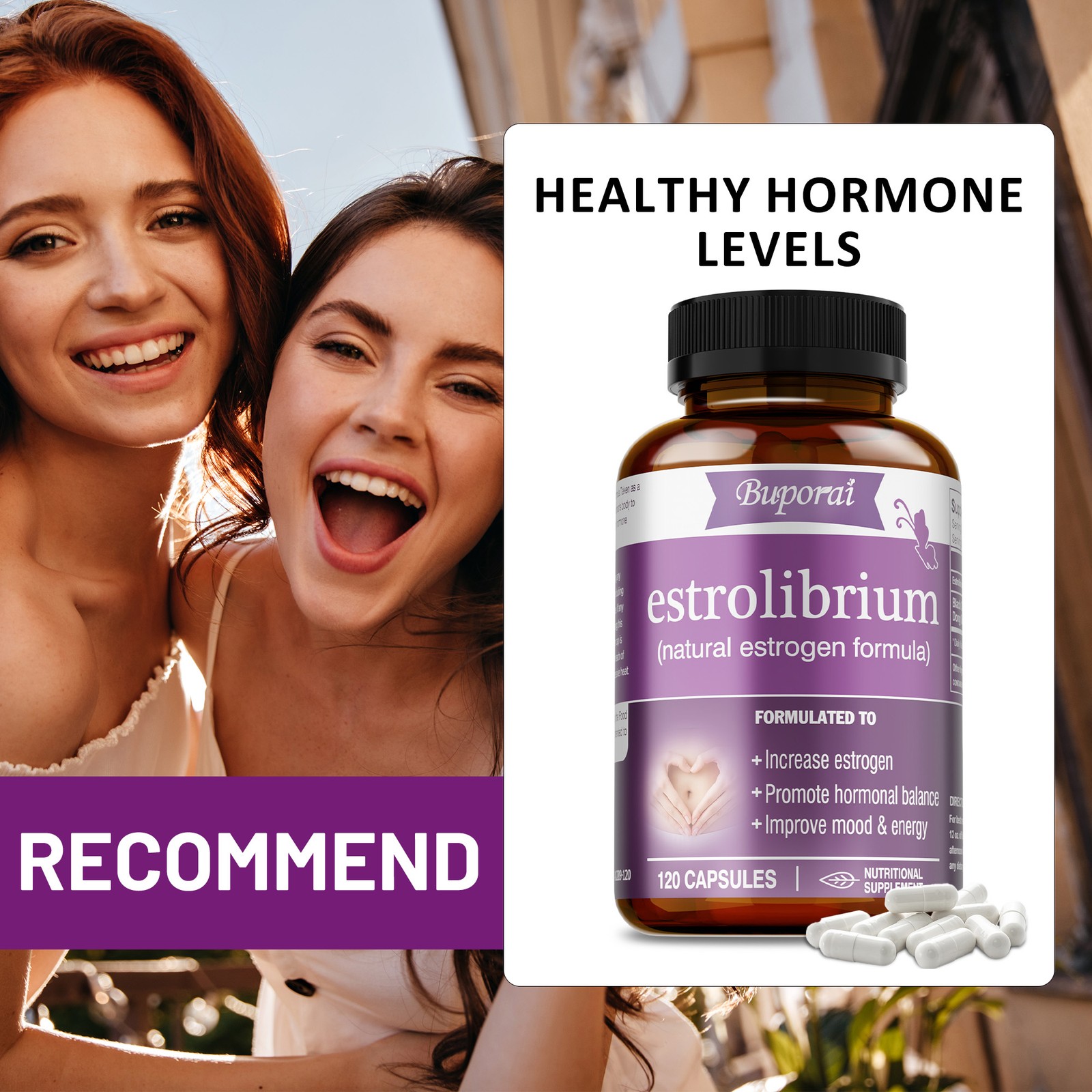 Estrolibrium 240pcs – Relieves Hot Flashes, Night Sweats, Vaginal Dryness