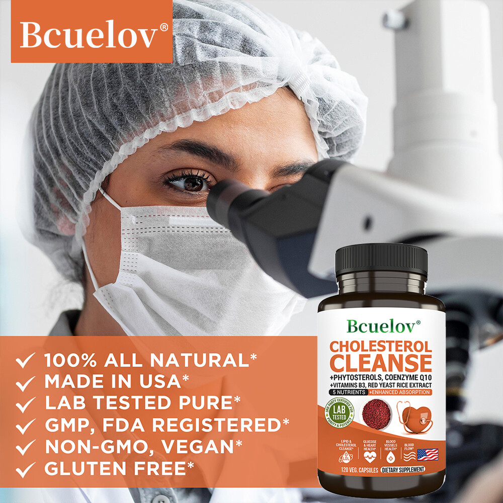 CHOLESTEROL CLEANSE+PHYTOSTEROLS,COENZYME Q10+VITAMINS BЗ,RED YEAST RICE EXTRACT