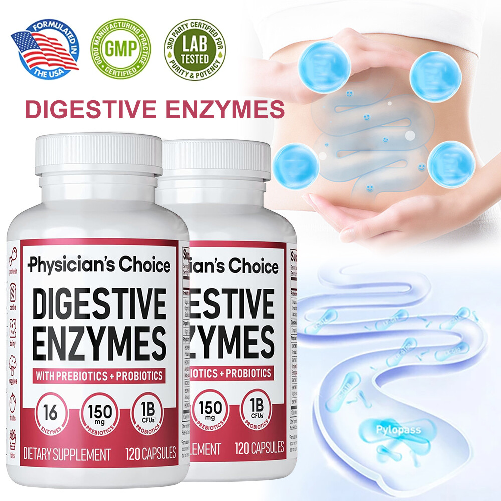 Digestive Enzymes Supplement Improves Digestion Improves Stomach Ache120 Capsule