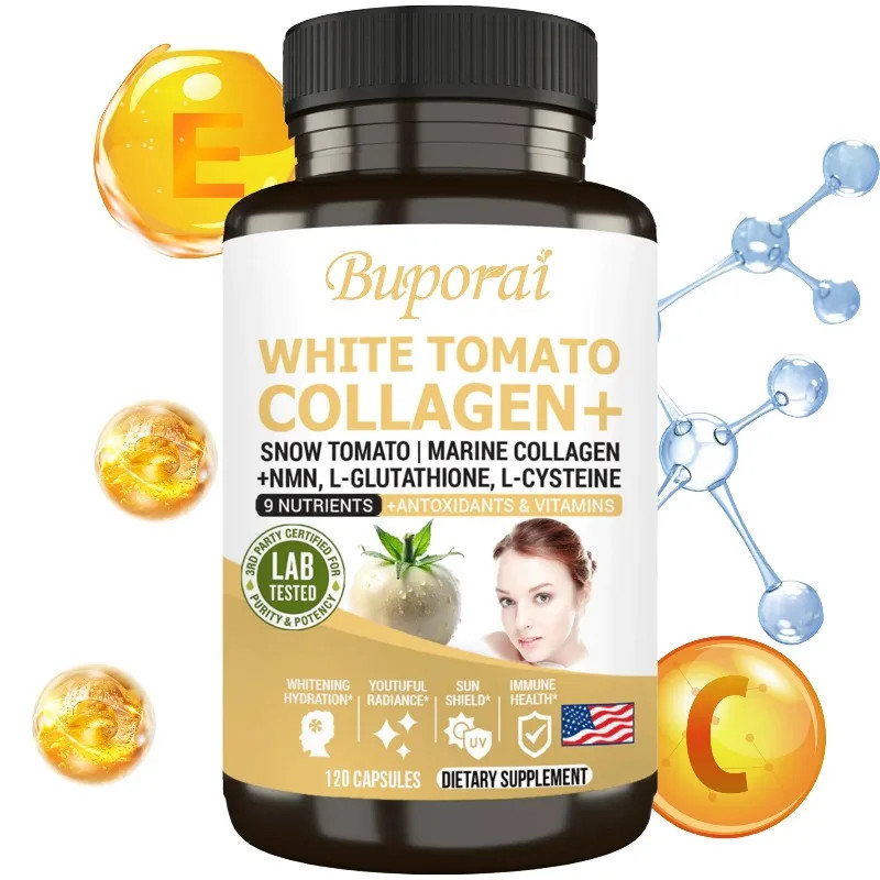 White Tomato Collagen 120pcs, Anti-aging, Reduce Wrinkles, Improve Dull Skin