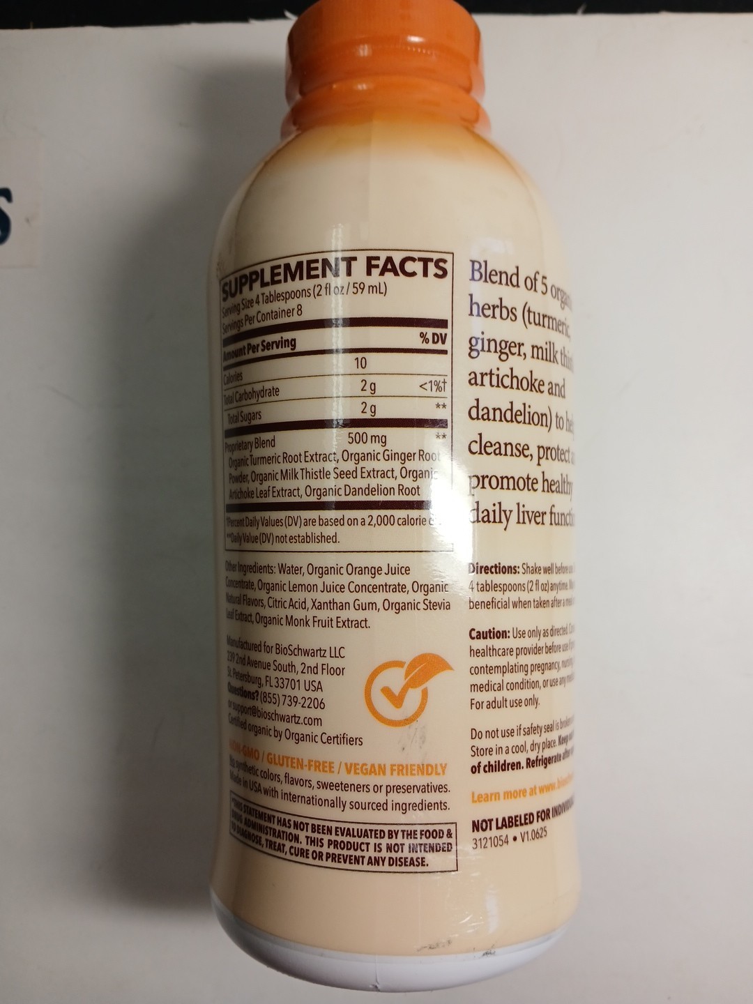 BioSchwartz Organic Liver Cleanse Liver Health Support Citrus 16 oz Exp. 10/2027
