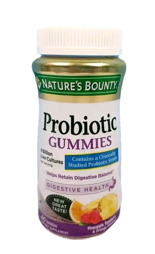 Nature’s Bounty Probiotic Gummies 2 Bottles 60 Gummies 60 Ct X 2 Exp 06/2025 New
