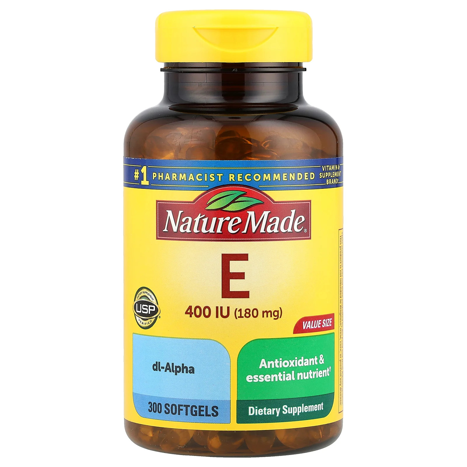 2 X Nature Made, Vitamin E , 180 mg (400 IU), 300 Softgels
