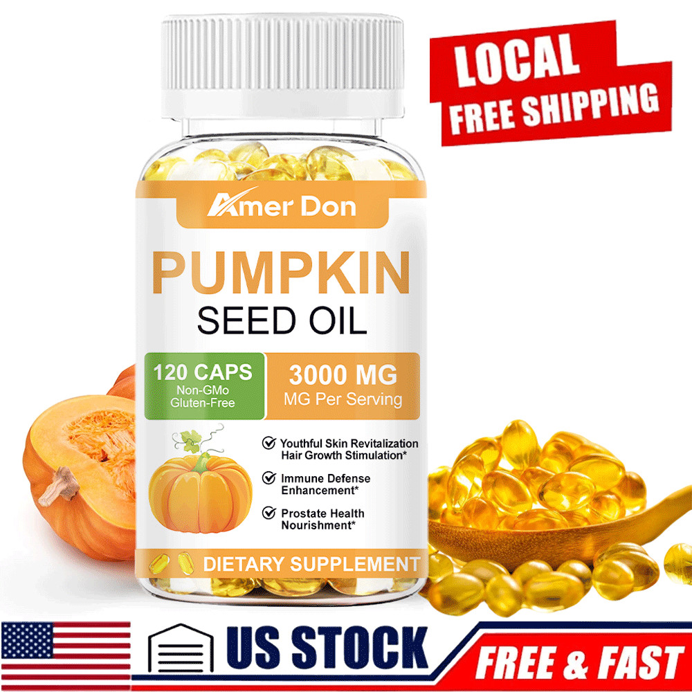 Pumpkin Seed Oil Saw Palmetto 3000mg Softgels Cold Press Virgin Oil Phytosterols