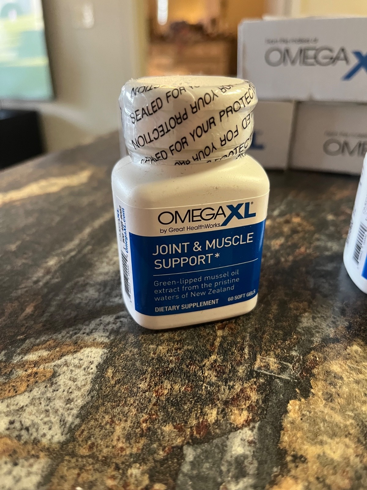 OmegaXl Joint & Muscle Support 60 Soft Gels Green-Lipped Mussel Oil Free Shipp