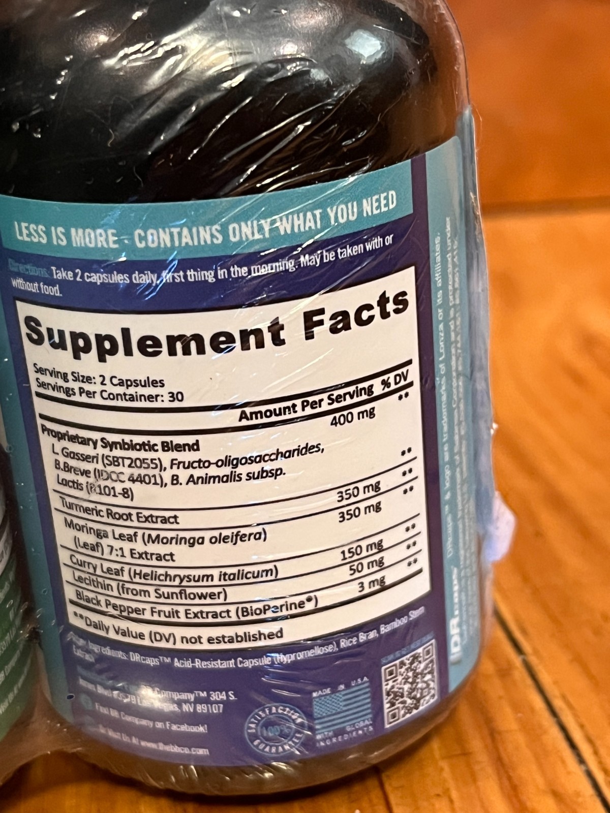 5 BB Company Provitalize Previtalize Gut Bottle 60 Capsules Digestive Support