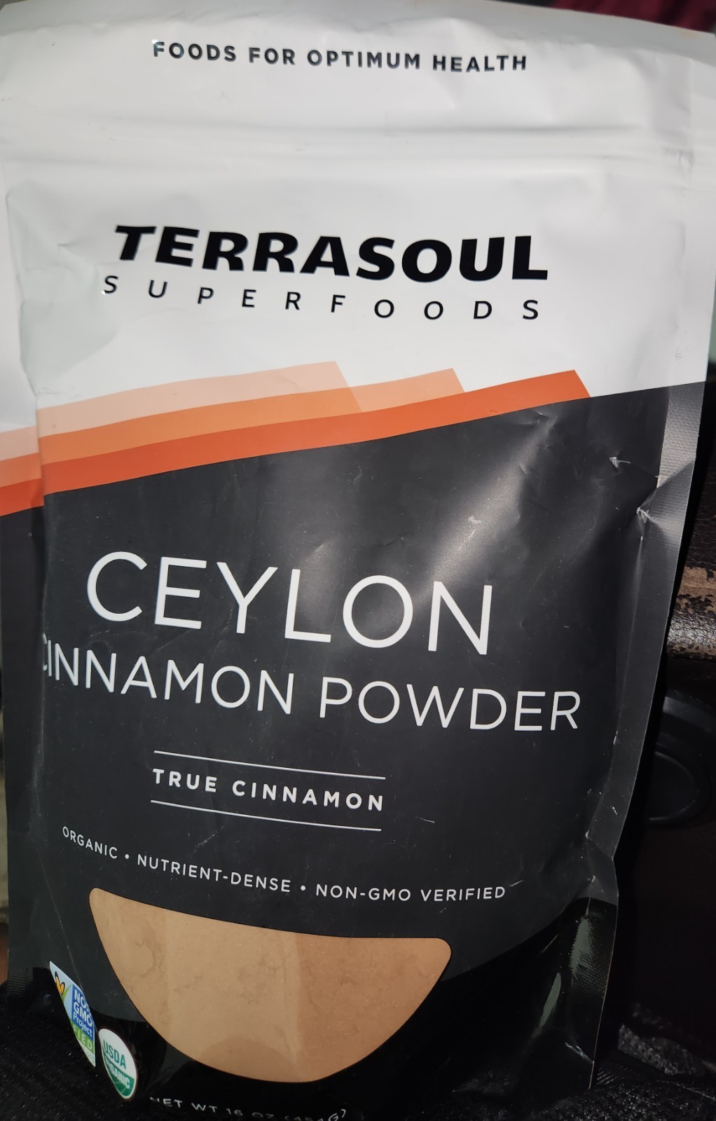 Terrasoul Superfoods Organic Ceylon Cinnamon Powder, 2-16oz pouches. 2 pounds.