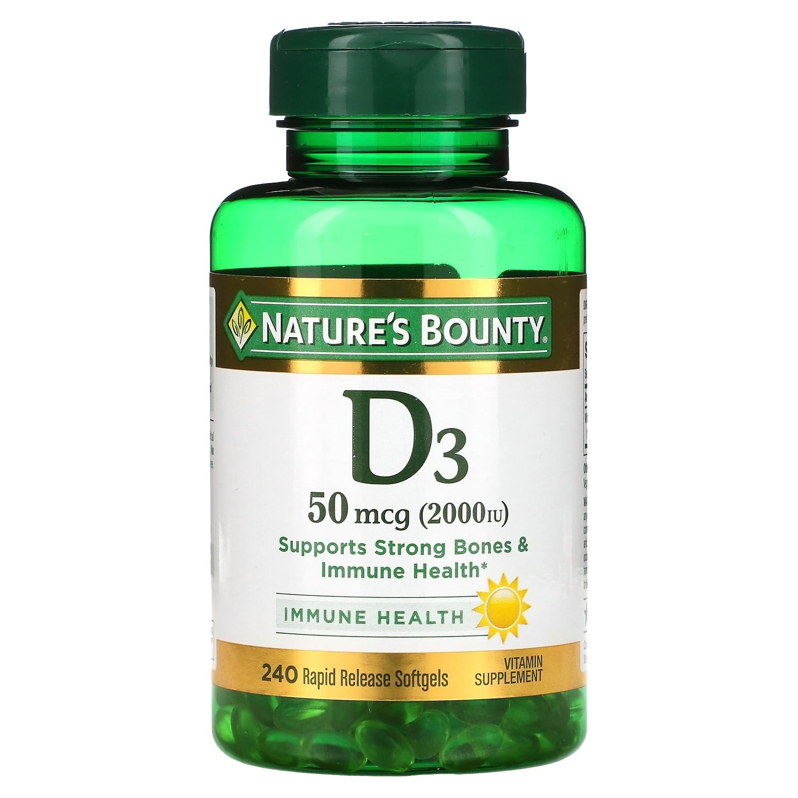 Vitamin D3 240 Count Pack Of 2 Supports Strong Bones Immune System Health