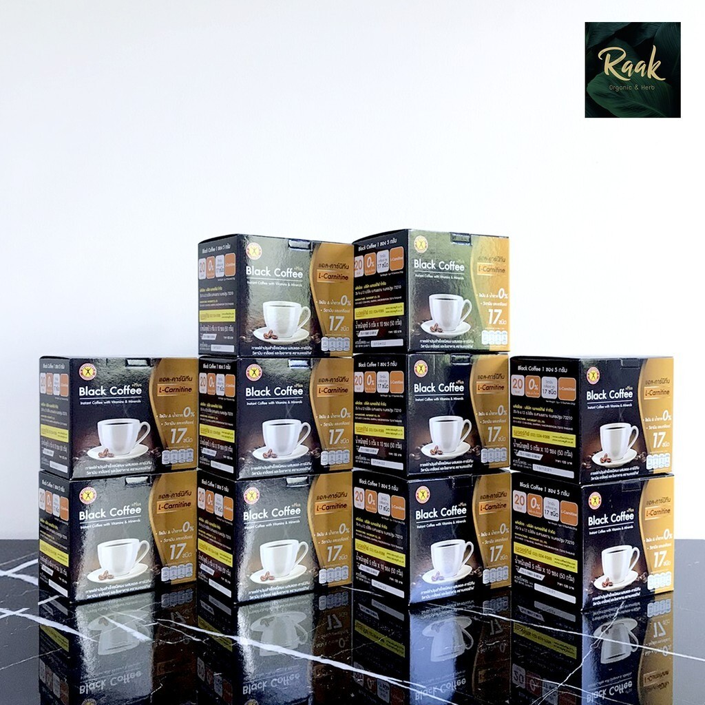 10X NatureGift Instant Black Coffee Plus Fiber L-Carnitine Vitamins Minerals DHL