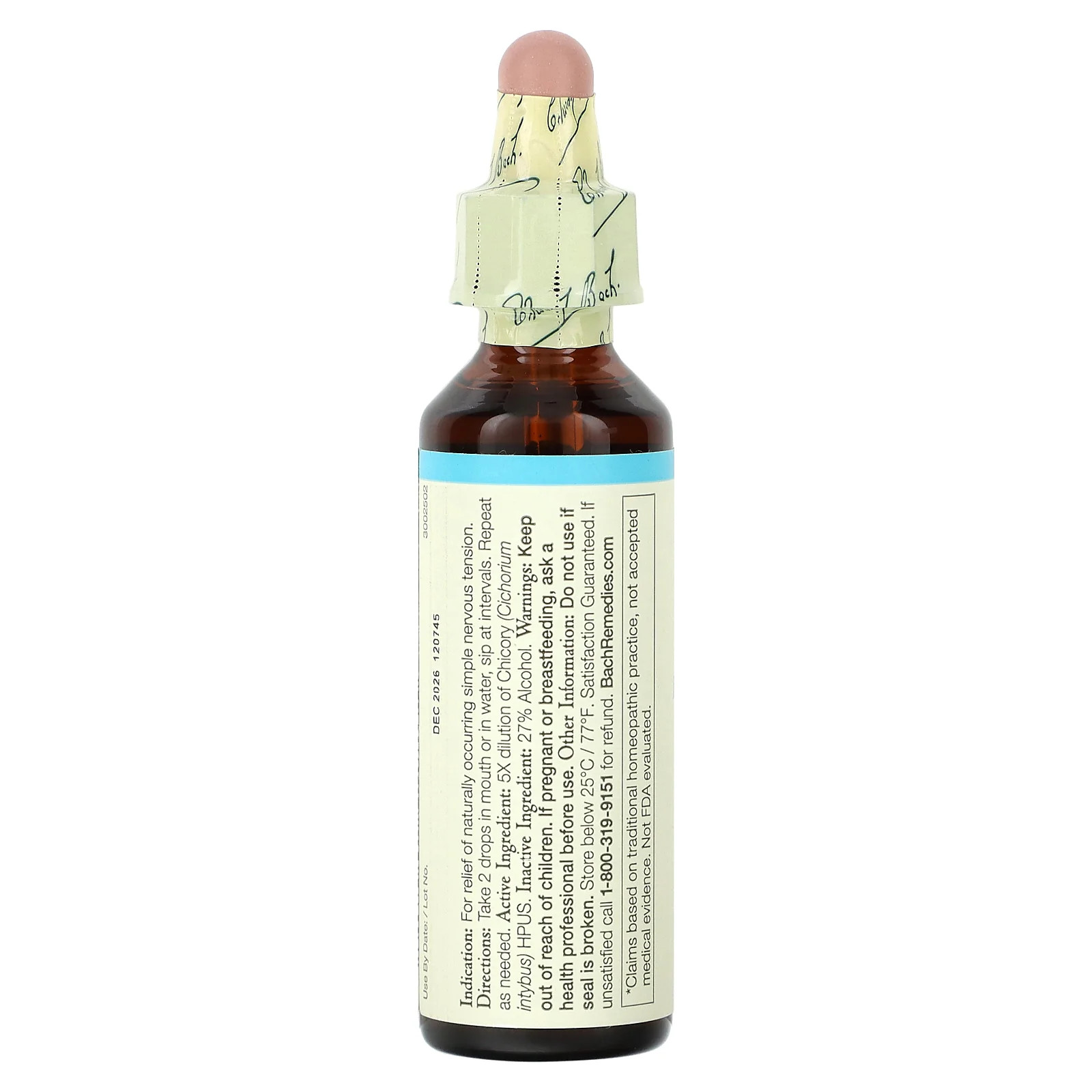 2 X Bach, Original Flower Remedies, Chicory, 0.7 fl oz (20 ml)