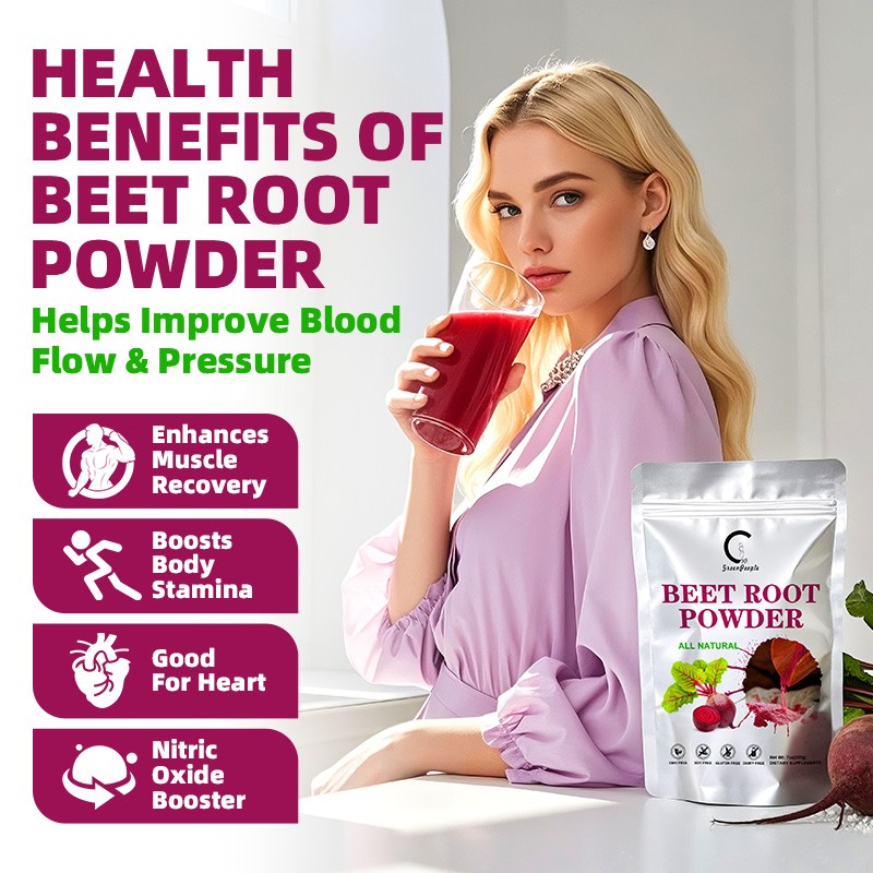 Red Beet Root Powder Beta Vulgaris Non-GMO Nitric Oxide Extract Super Food Juice