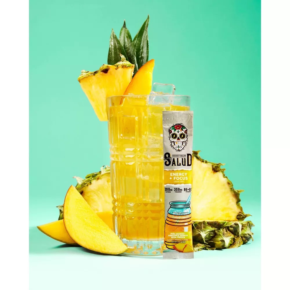 Salud Energy + Focus Pineapple Mango Electrolyte Drink Mix – 6pk/0.21oz Packet