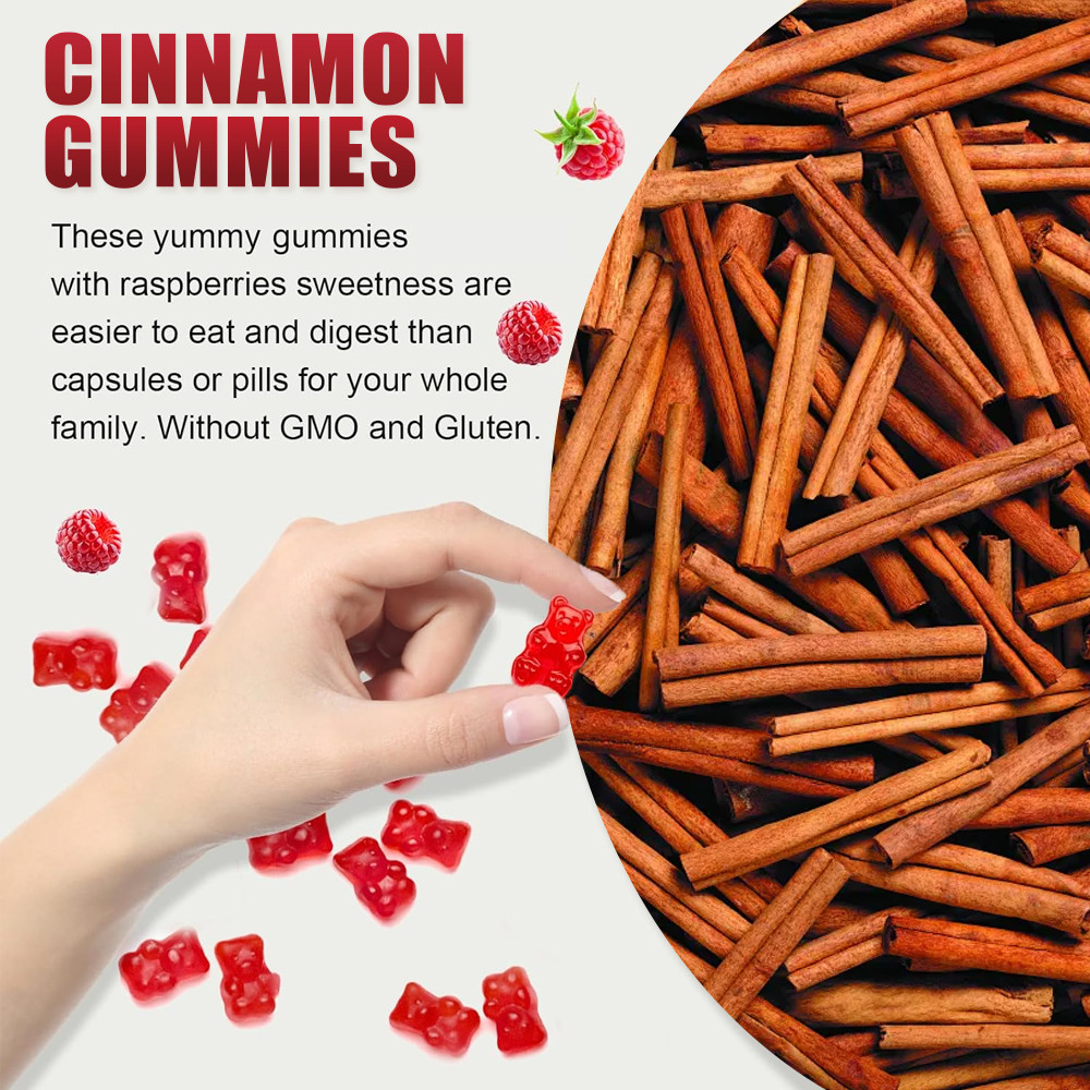60PCS Cinnamon Blood Sugar Gummies- Glucose Balance & Metabolic Support Formula