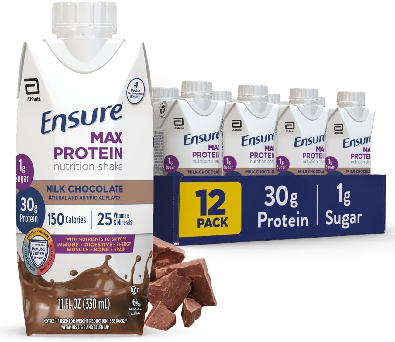 Max Protein Shake Milk Chocolate 30g Protein 12 Pack 11 fl oz