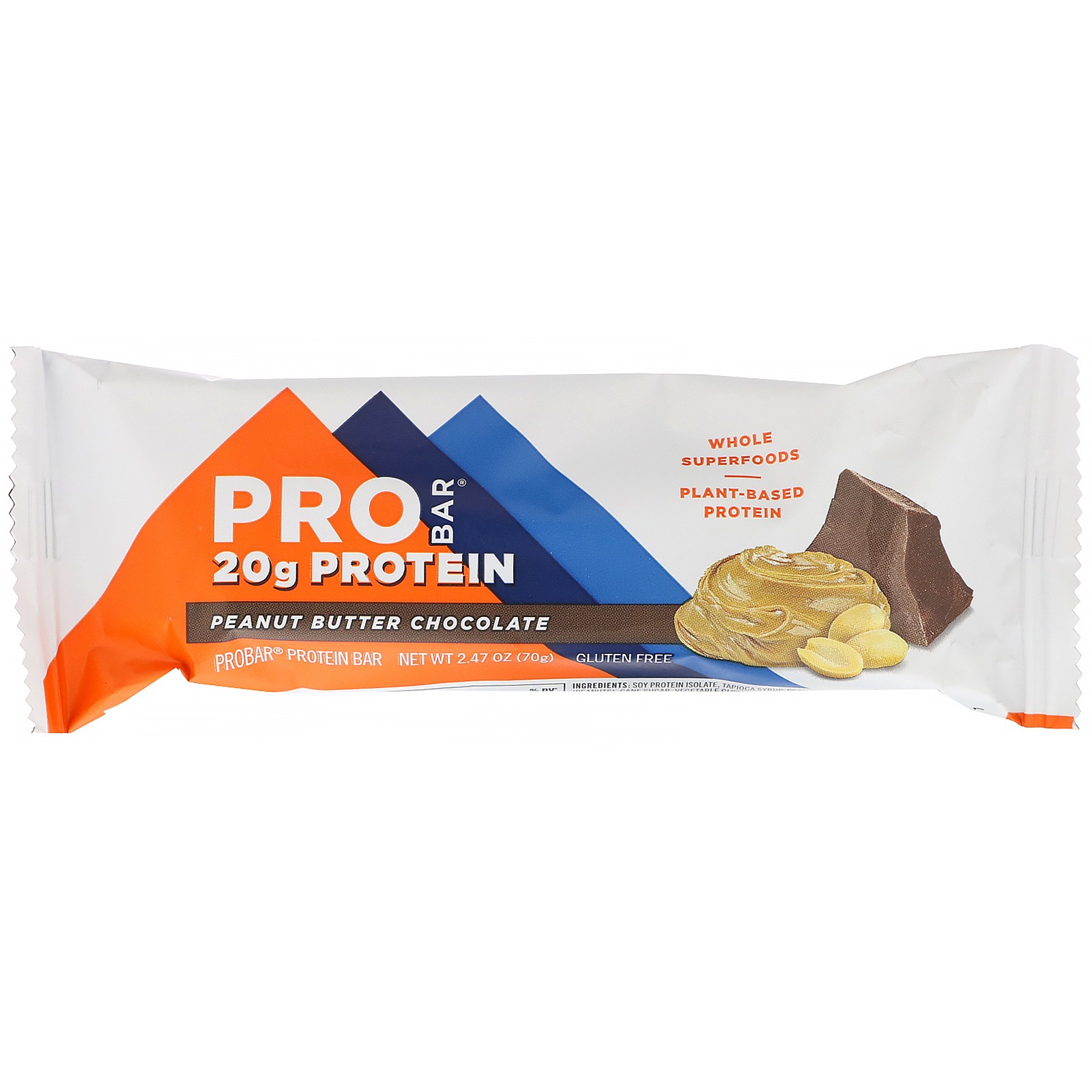 Protein Bar, Peanut Butter Chocolate, 12 Bars, 2.47 oz (70 g) Each