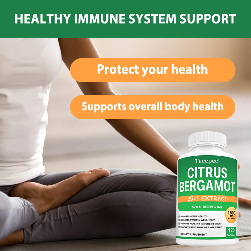 Citrus Bergamot 1500mg Extract to Support Heart Health, Immune System 120 Caps