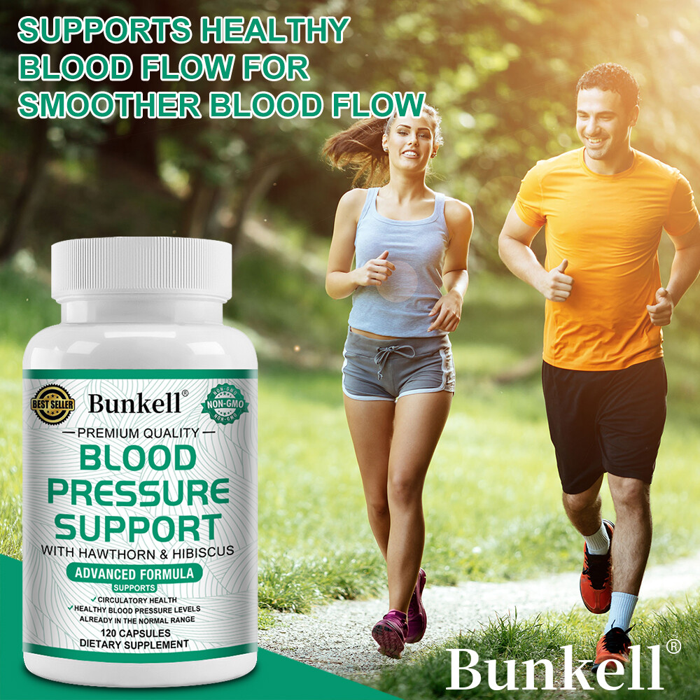 Healthy Blood Pressure Supports, w/Hawthorn + Garlic Power Extract