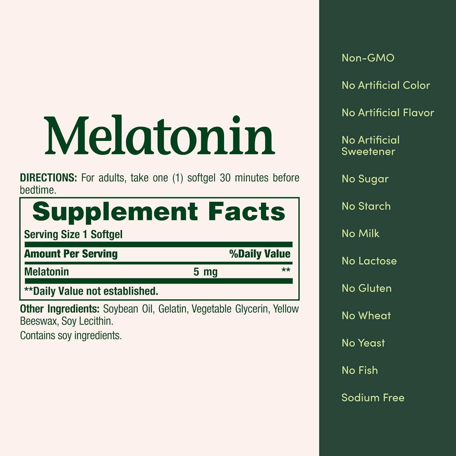 Nature’s Bounty Super Strength Melatonin 5 mg Softgels 90 ea Pack of 4