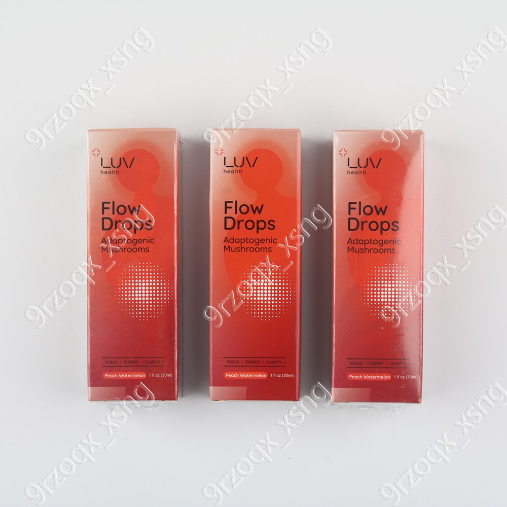 Advanced LUV Health Flow Drops-Adaptogen Mushroom Blend-Peach Watermelon Flavor