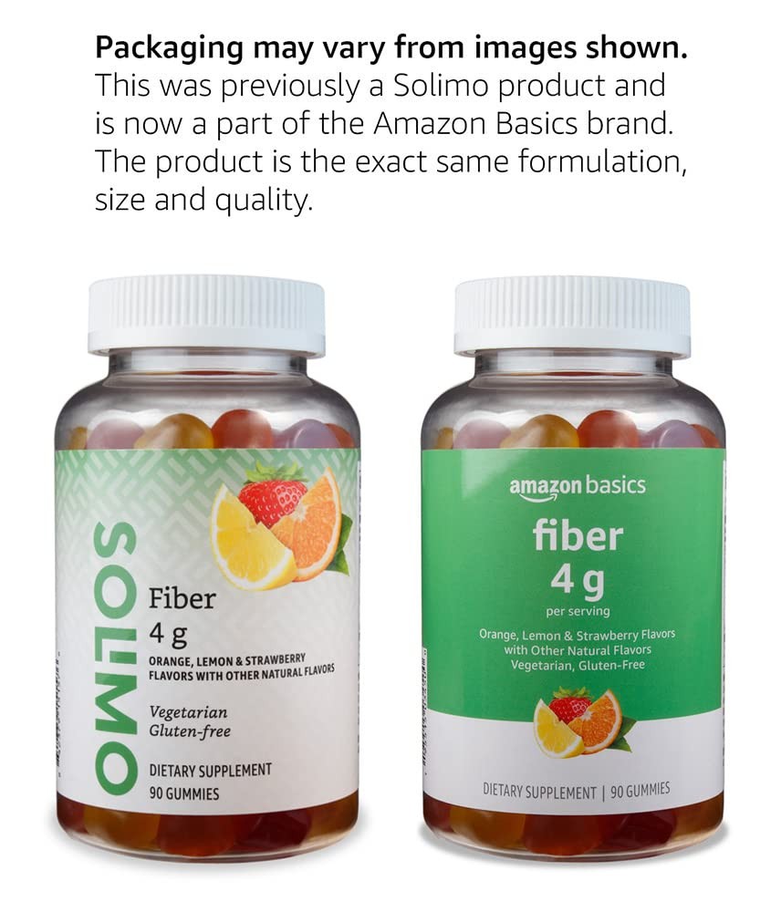 Amazon Basics Soft Fiber Gummies for Digestive Health 90 count (Pack of 1)