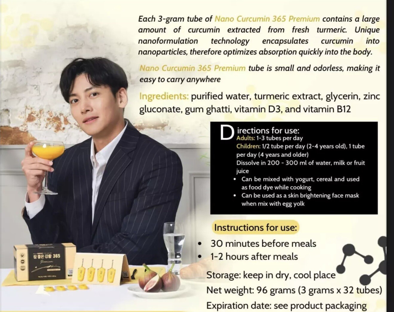 Nano Curcumin 365 Turmeric Drink – New Version Ji Chang Wook