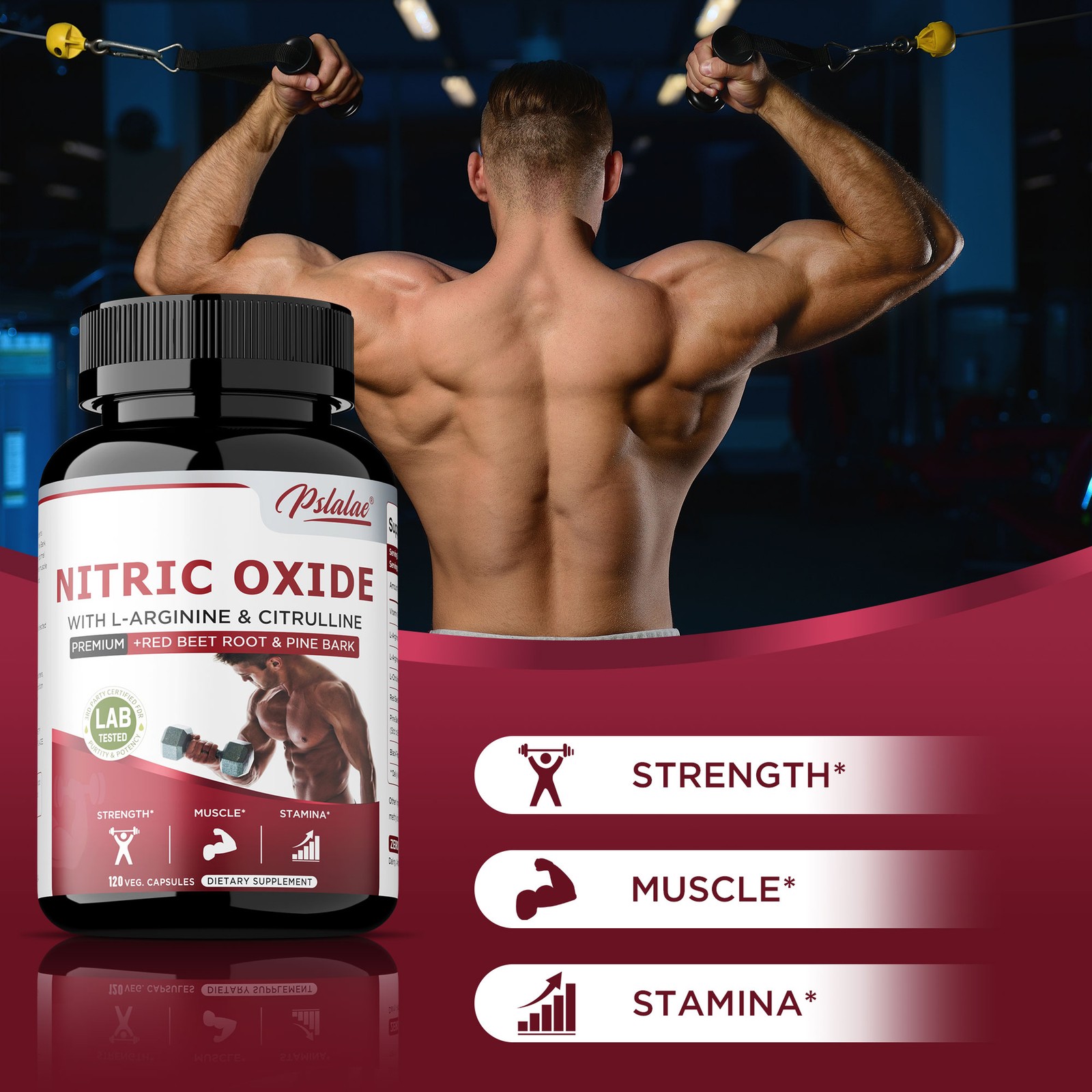 Nitric Oxide 120pcs – Muscle Pumps, Enhance Endurance, Improve Circulation