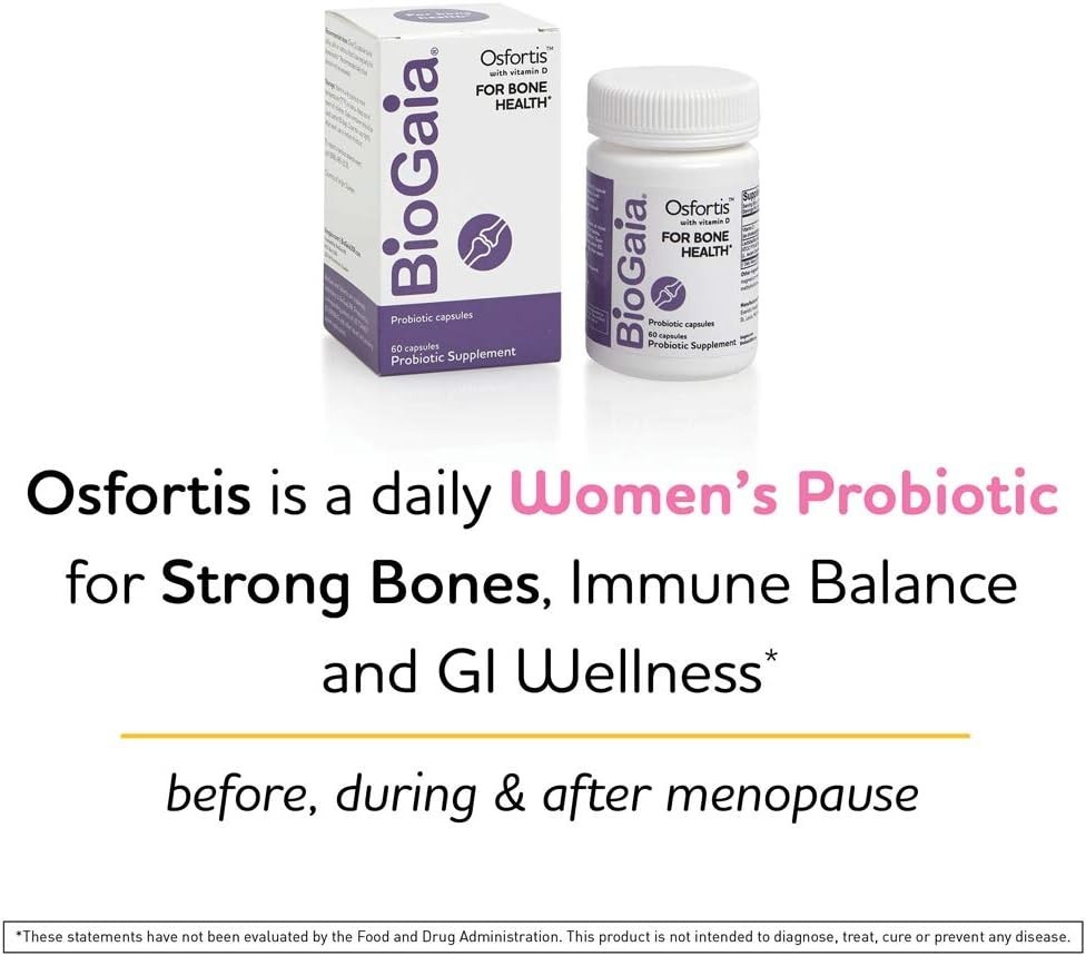 BioGaia Osfortis Women’s Probiotic Bone Immune GI Support 60 Capsules 1 Pack