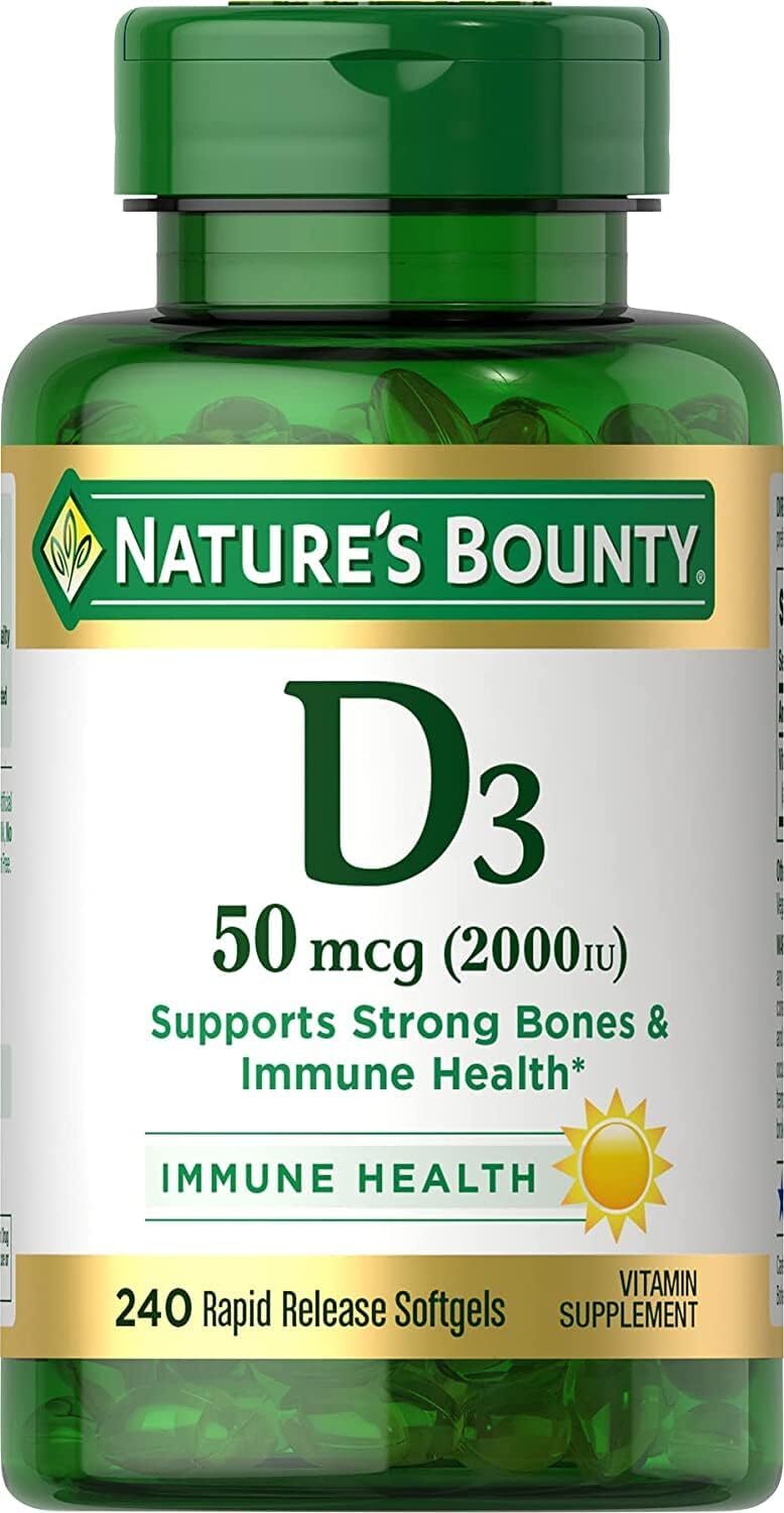 Nature’s Bounty D3 50mcg 2000iu 240ct Immune Health Exp 03/2026