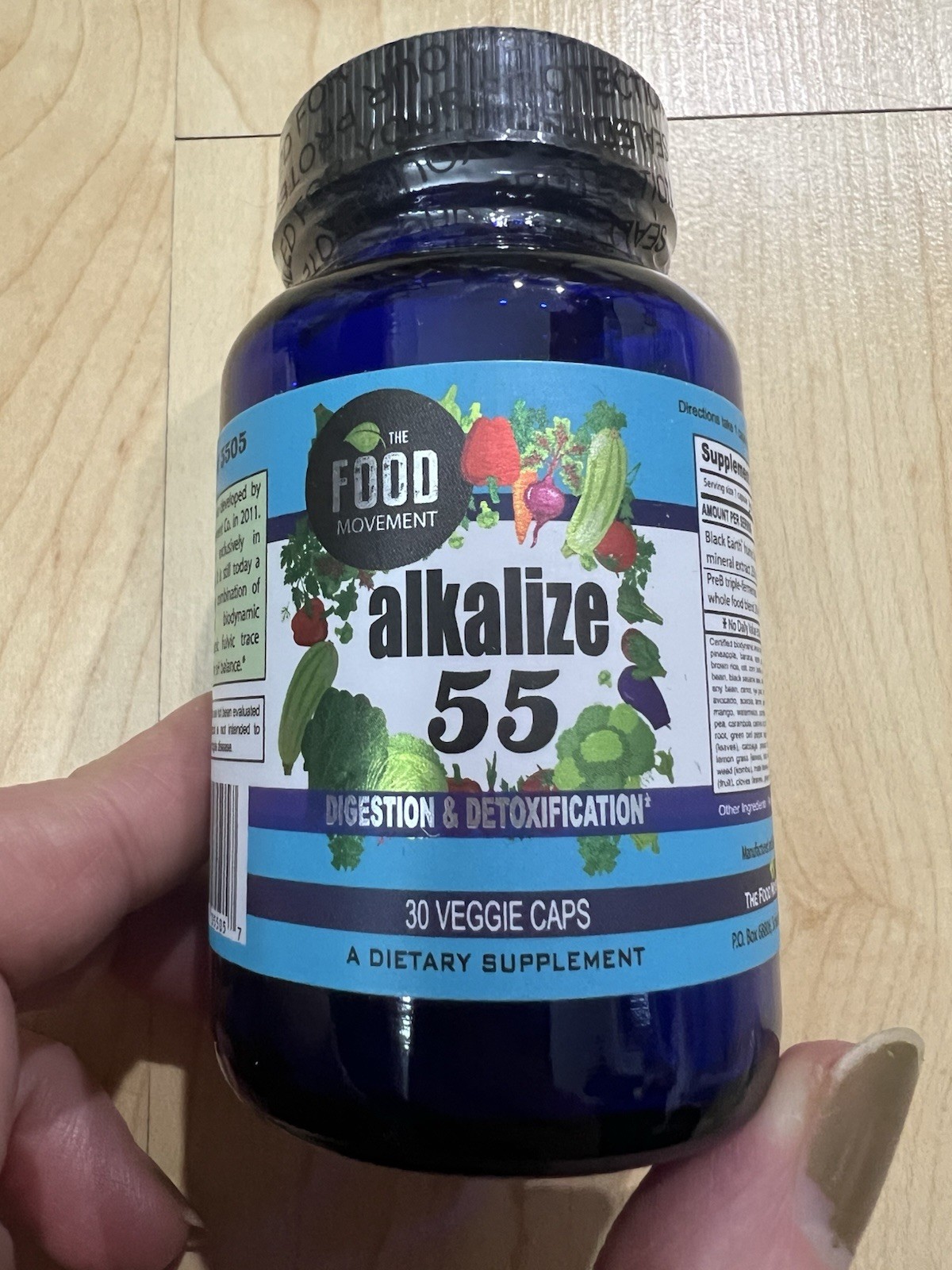 The Food Movement Alkalize 55 Digestion Detox Herbal Capsules 30 All Natural
