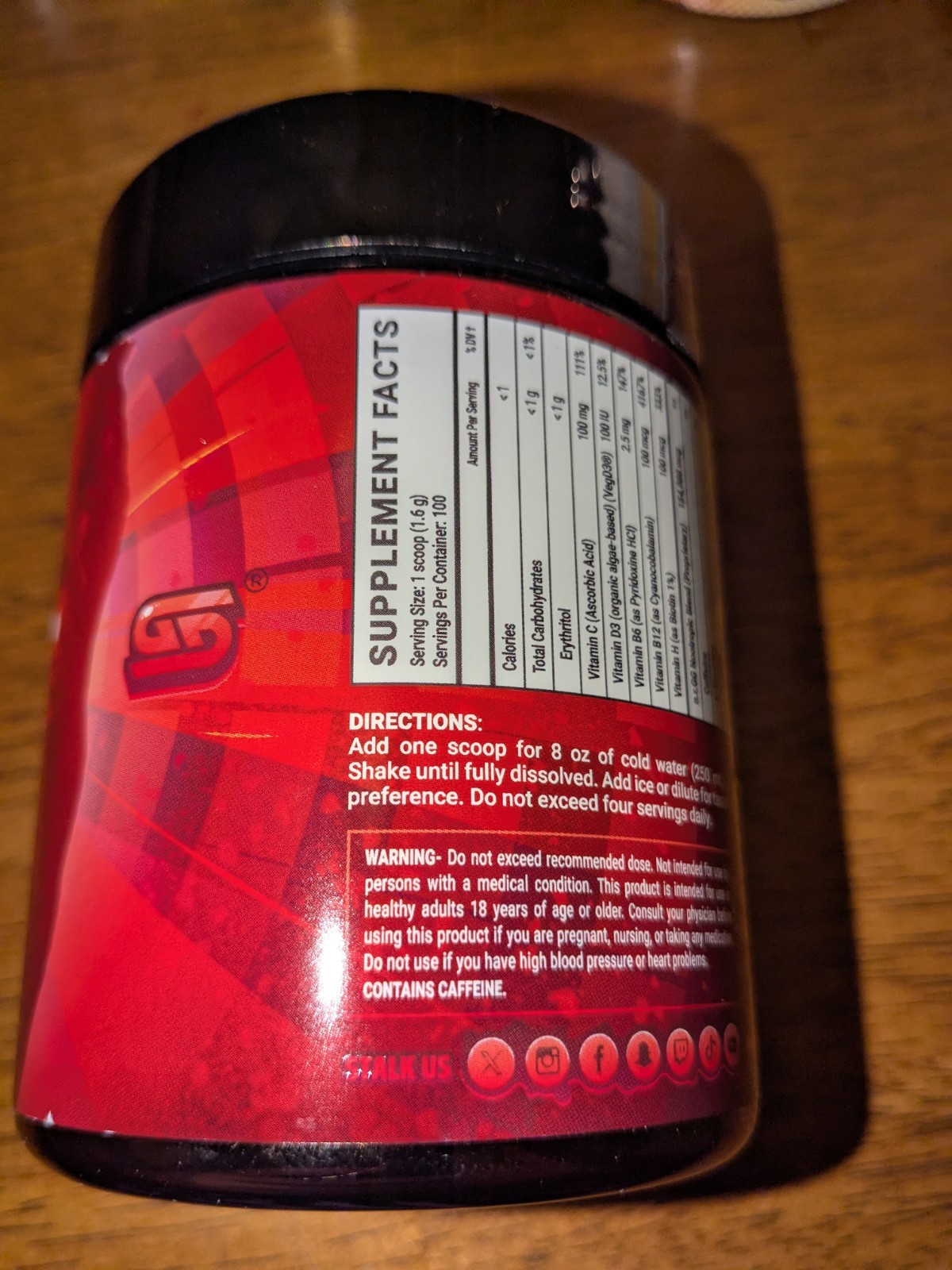 GamerSupps : GG Energy Tub Dietary Supplement – Red 40 – New & Sealed
